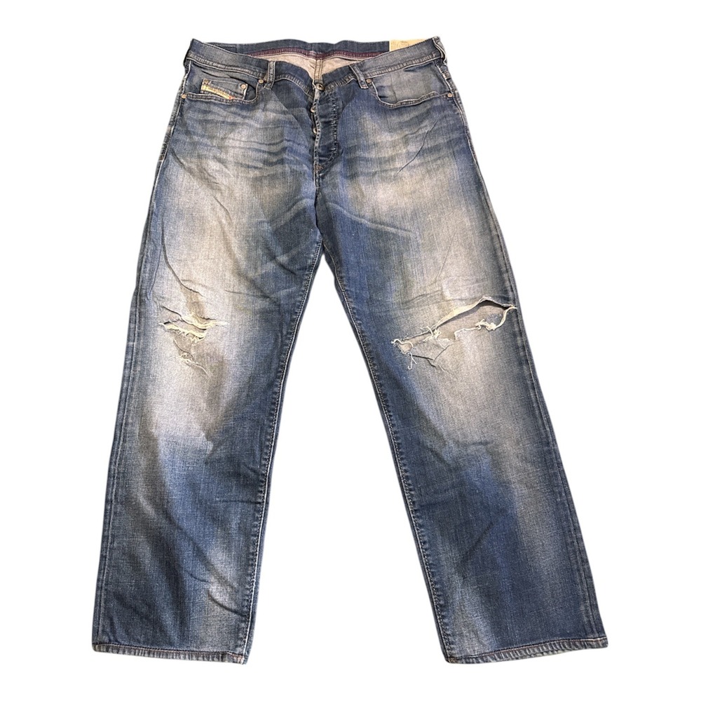 Diesel Thytan Men 34 Jeans Comfort Straight Dark Wash‎ Distressed